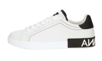 Bianco Logo Portofino Pelle Basse