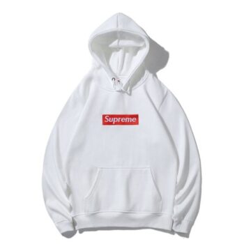 Hoodie Supreme Box Logo White