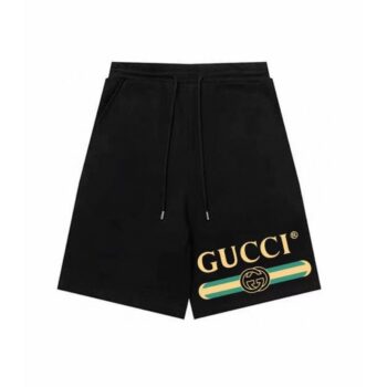 Shorts Gucci Logo Print Black