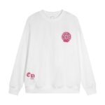 Sweatshirt Chrome Hearts Pink Horseshoe White CH005