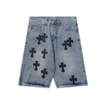 Shorts Chrome Hearts Black Cross Denim