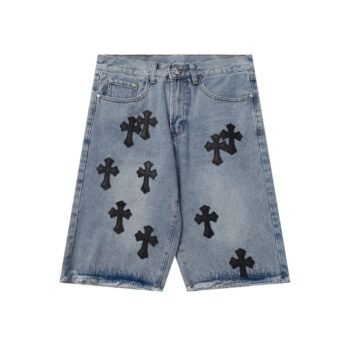 Shorts Chrome Hearts Black Cross Denim
