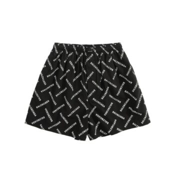 Shorts Balenciaga Allover Logo Print