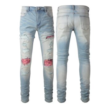JEANS – GREY/PINK 2