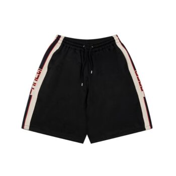 Shorts Gucci Logo Stripe Black