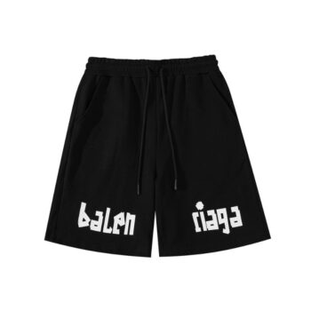 Shorts Balenciaga Print Black