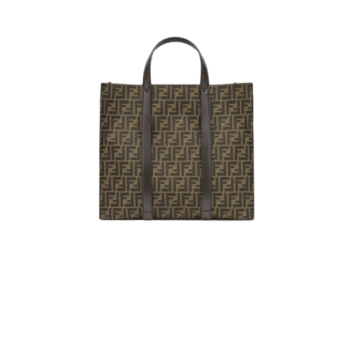 BORSA TOTE FF JACQUARD MARRONE