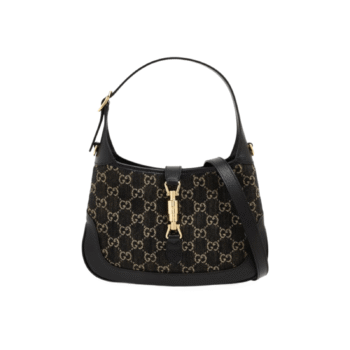 BORSA A TRACOLLA PICCOLA HOBO JACKIE 1961 SUPREME GG NERO AVORIO