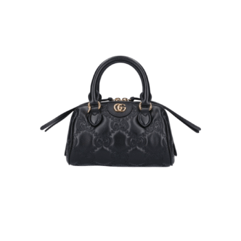 BORSA TOTE GG METALESSÉ NERO LOGO ORO