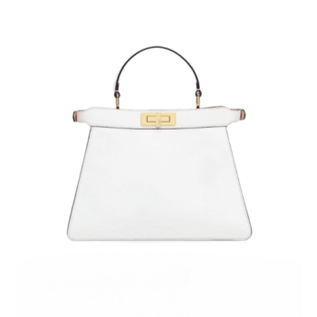 BORSA PEEKABOO ISEEU MEDIUM IN PELLE DI VITELLO BIANCA