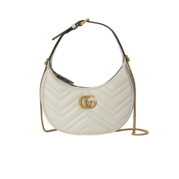 BORSA A MEZZALUNA MINI GG MARMONT BIANCA