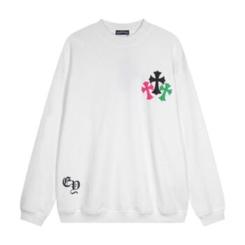 Sweatshirt Chrome Hearts Multicolor Crosses White CH007