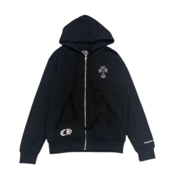 Hoodie Chrome Hearts Cross Zip Black CH064