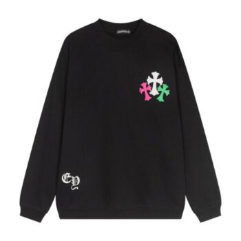 Sweatshirt Chrome Hearts Multicolor Crosses Black CH008