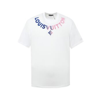 T-shirt LV White Gradient Logo