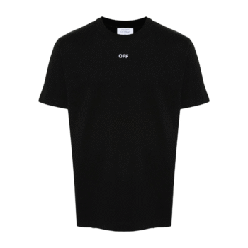 OFF-WHT T-shirt Embroidered Logo Print Black