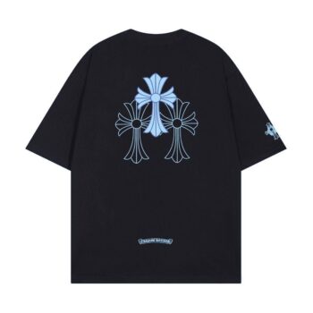 T-Shirt Chrome Hearts Triple Cross Logo Black