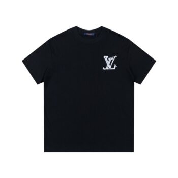 T-shirt LV Black White Logo
