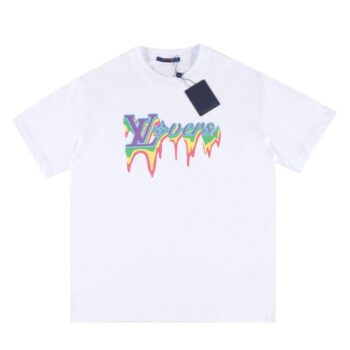 T-Shirt LV Drip Print White