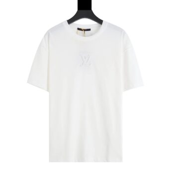 T-shirt Louis Vuitton LV White Embroidered Logo