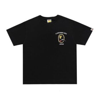T-shirt BAPE Japan Map Embroidery Black