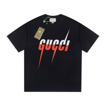 T-shirt GG Red Gradient Logo Black