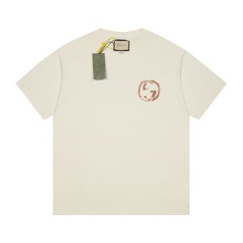 T-shirt GG Distressed Logo Beige