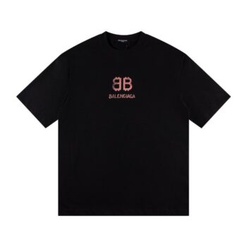 T-shirt Balenciaga BB Gothic Print Black