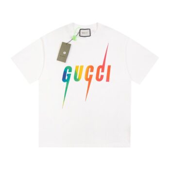 T-shirt GG Rainbow Logo White