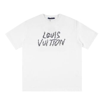 T-shirt LV White Sketch Logo