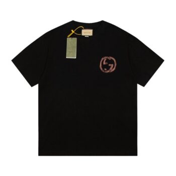 T-shirt GG Distressed Logo Black