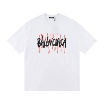 T-shirt Balenciaga Graffiti Print White