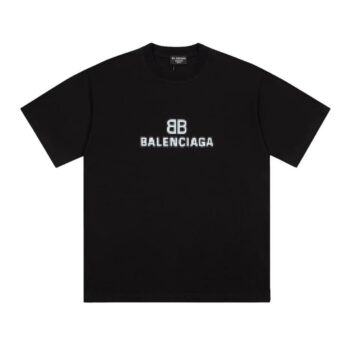 T-shirt Balenciaga BB Pixel Logo Black