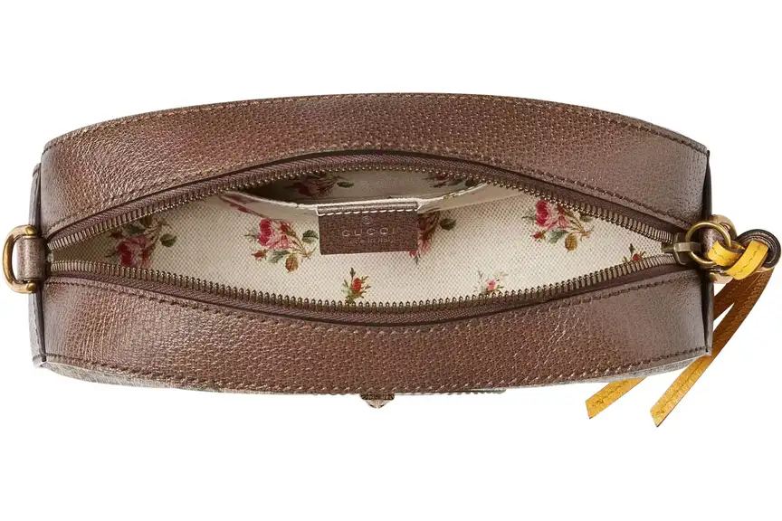 Gucci-Messenger-GG-Supreme-Green-Red-Web-Strap-Brown-Yellow-3