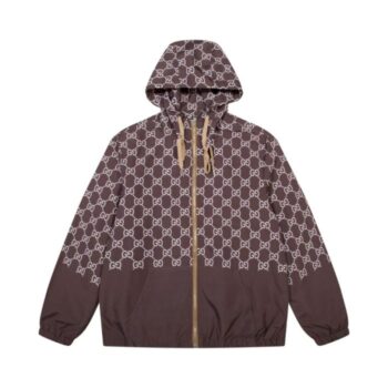 GG Jacket Monogram Hooded Brown