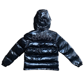 SHINY IRONGATE JACKET DETACHABLE HOOD – BLACK
