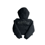 WOMAN IROGANGATE DETACHABLE HOODED PUFFER – BLACK