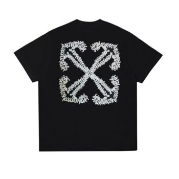 OFF-WHT T-shirt Arrows Logo Black White