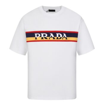 PRD T-shirt Stripe Logo White