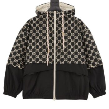 GG Jacket Monogram Hooded Black