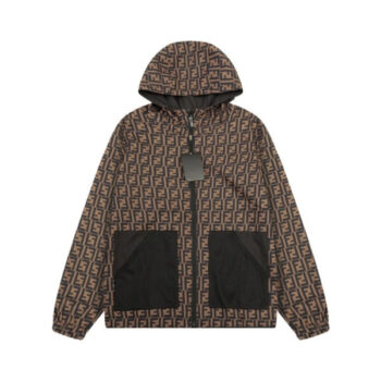 FND Hooded Eyes Jacket Black and Brown